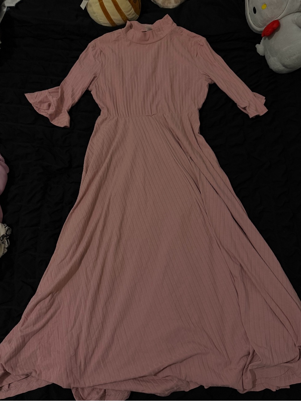 & Other Stories Dusty Rose Mock Neck Maxi Dress